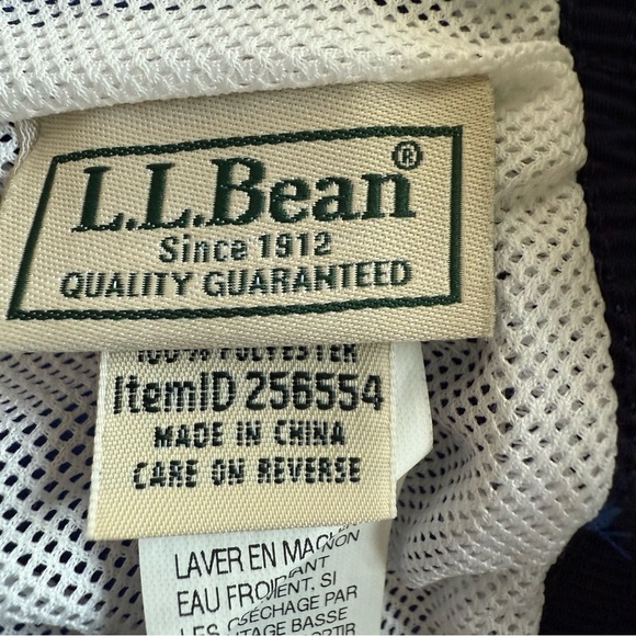L.L. Bean MenSupplex Swim Trunks Blue Size L Cargo Pockets Quick Dry Lake - Picture 5 of 7